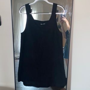 Black corduroy overall dress